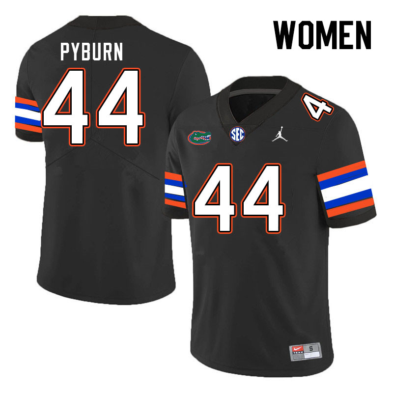 Women #44 Jack Pyburn Florida Gators College Football Jerseys Stitched-Black
